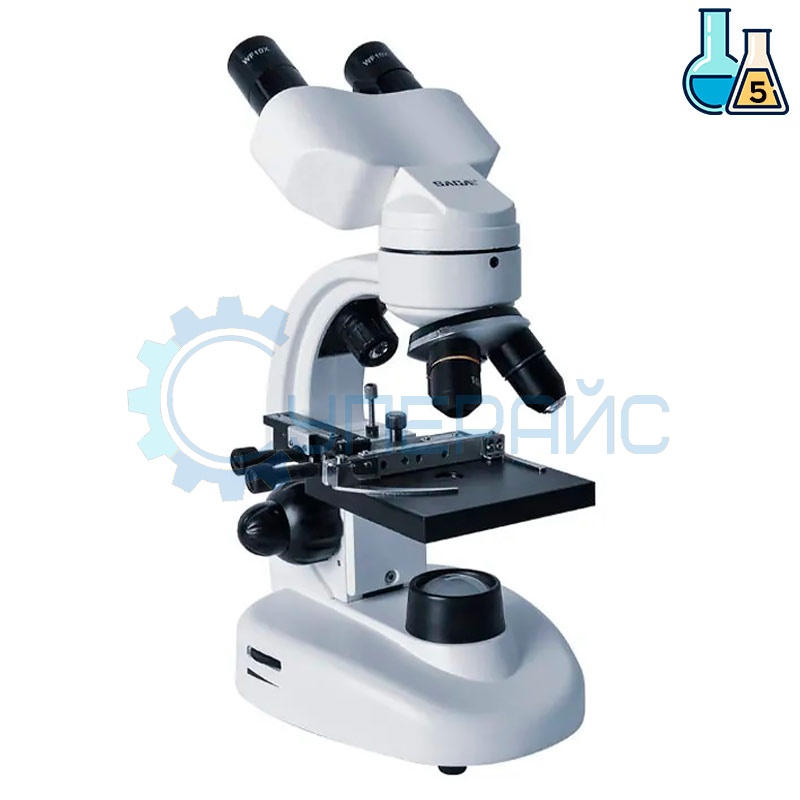 Бинокулярный учебный микроскоп в кейсе SAGA XSP-003 40x–800x с набором для опытов