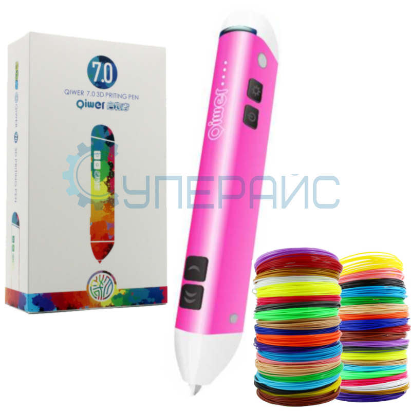Беспроводная 3D ручка Qiwer 703D с 280 метрами пластика
