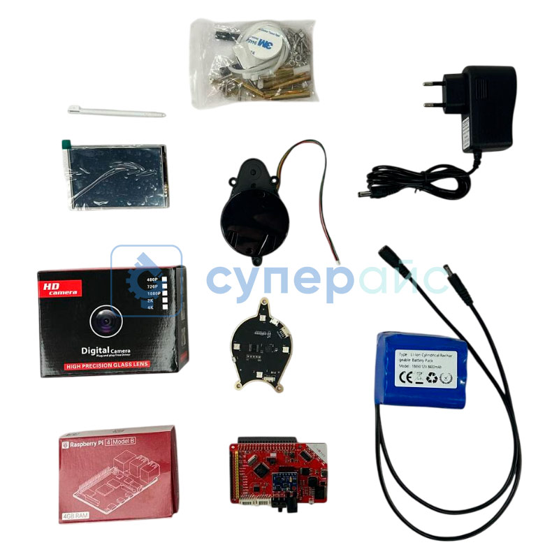 Гусеничный робот Raspberry Pi 4B Xiao-r XR-ROS SLAM с аккумулятором 8400 мАч фото 2