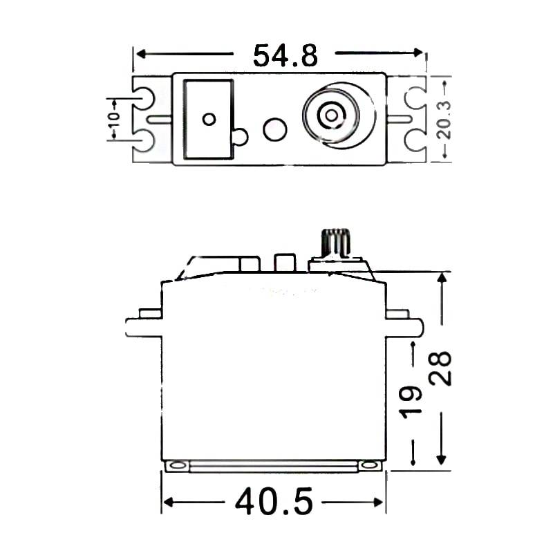 Сервопривод JX Servo PDI-4409MG (180°, 9.2 кг*с*см)