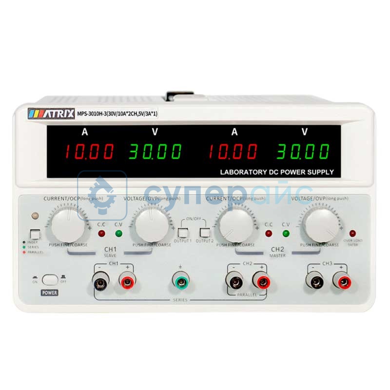 Трансформаторный источник питания MATRIX MPS-3010H-3 (30В, 10А) фото 1