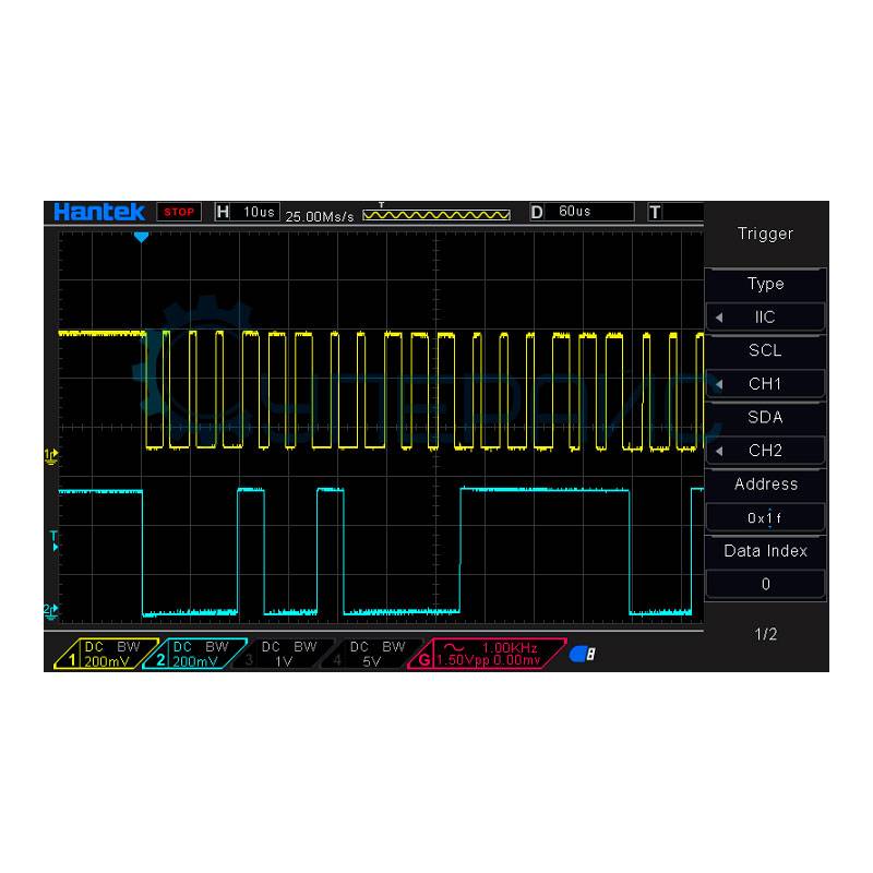 Настольный осциллограф Hantek DSO4104B (4 канала, 100 МГц)