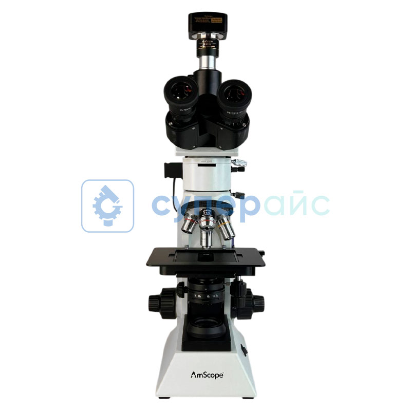 Цифровой металлографический микроскоп AmScope ME580TC-PZ-2L-10M фото 4