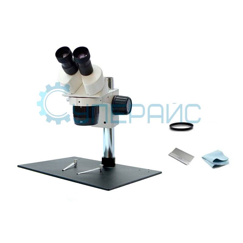 Бинокулярный стереомикроскоп Crystallite ST-60 с увеличенным основанием