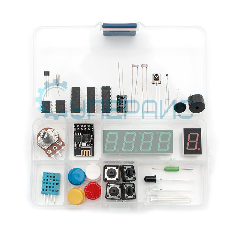 Стартовый набор Starter Kit UNO R3 с модулем реле и контроллером, совместимым со средой Arduino, и 6 уроками