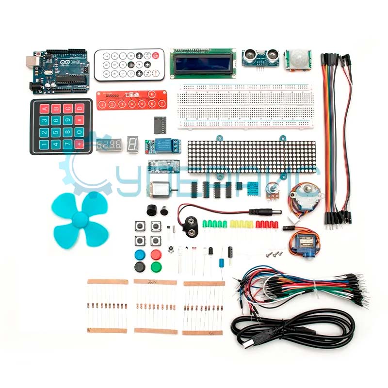 Набор UNO R3 Starter Kit с Bluetooth модулем ZS-040 и контроллером, совместимым со средой Arduino, и 7 уроками