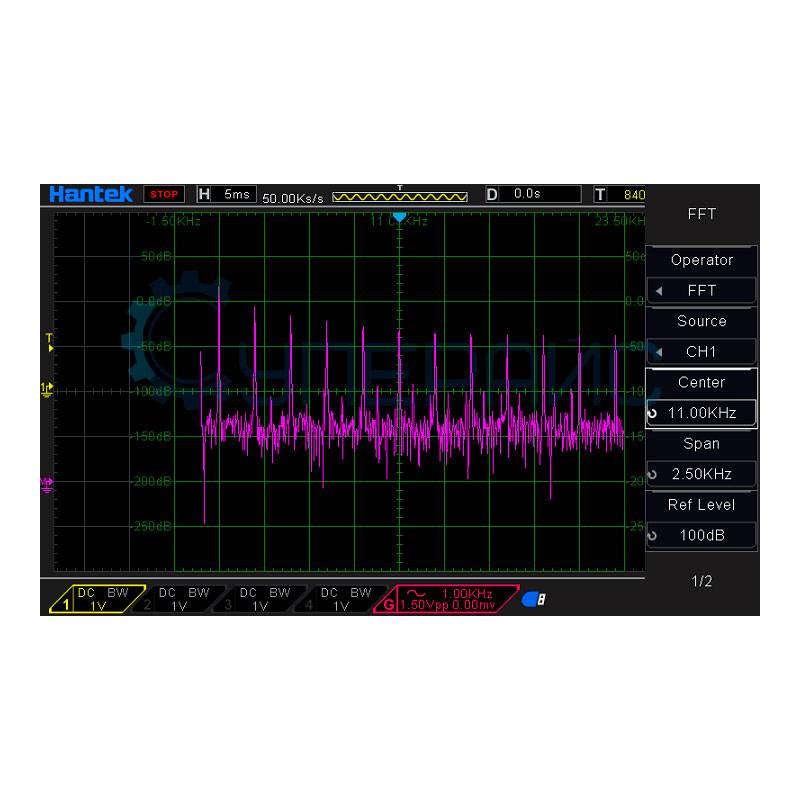 Настольный осциллограф Hantek DSO4104B (4 канала, 100 МГц)