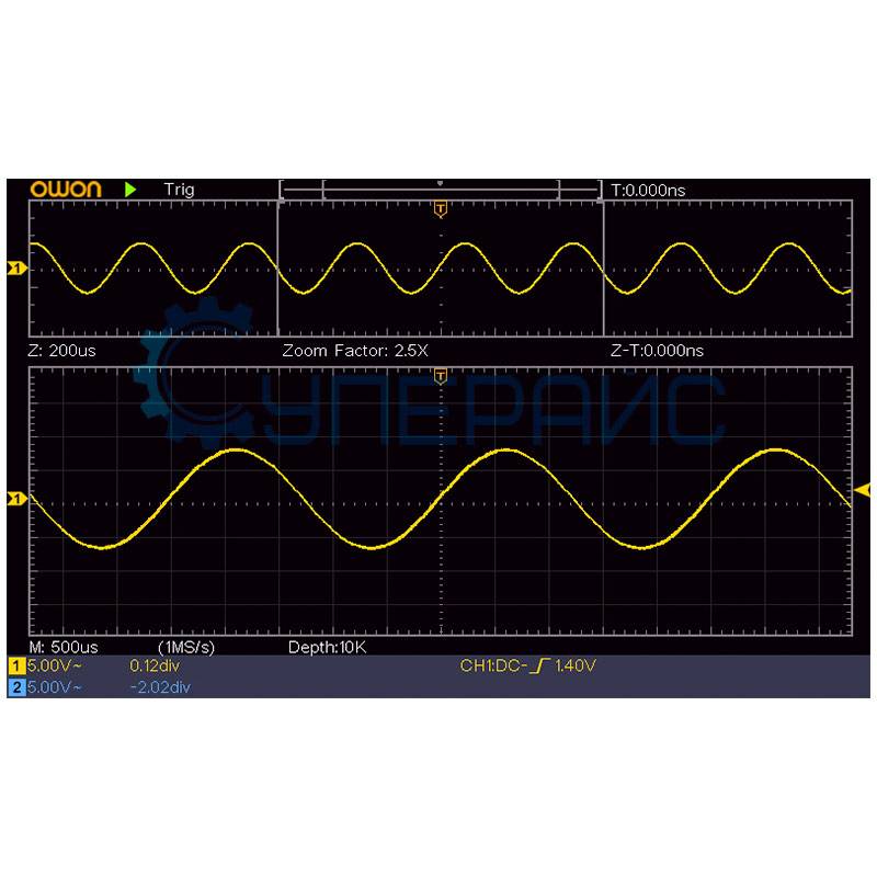 Запоминающий осциллограф OWON SDS1102 (2 канала, 100 МГц)