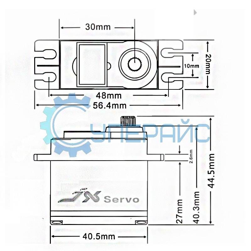Сервопривод JX Servo PDI-5508MG (120°, 8.2 кг*с*см)