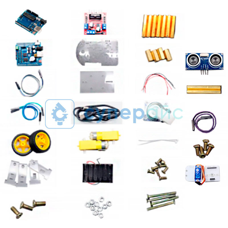 Конструктор-робот RoboCar-1 двухколёсный с контроллером, совместимым со средой Arduino фото 2