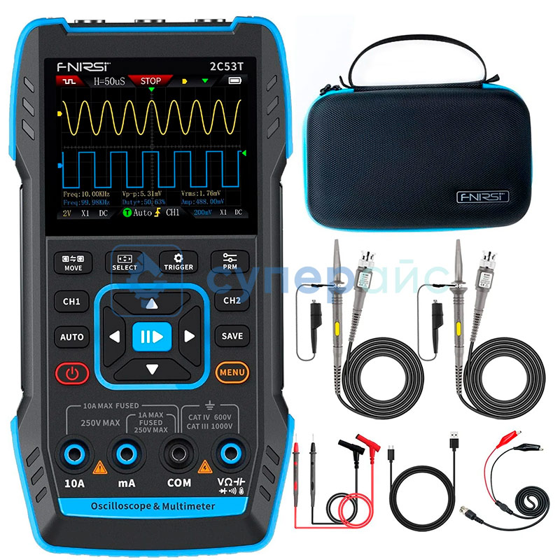 Ручной осциллограф FNIRSI 2C53T Plus фото 1