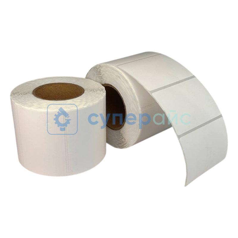 Термоэтикетки 58x40 мм, 2 рулона, ЭКО, 700 этикеток, без печати, со втулкой фото 1