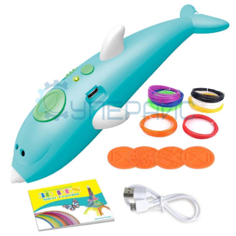 3D ручка Malian Dolphin с аккумулятором и 40 метрами пластика
