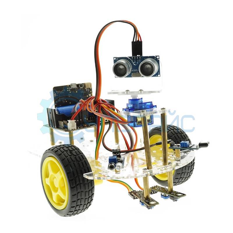 Конструктор-робот RoboCar-1 двухколёсный с контроллером, совместимым со средой Arduino