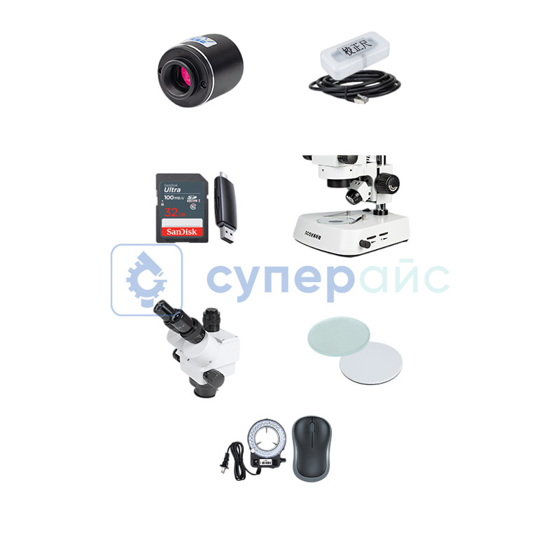 Тринокулярный прямой микроскоп AOSVI T6-HD208C фото 1