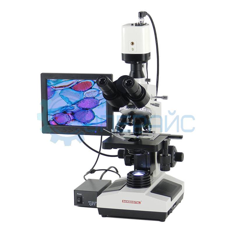 Тринокулярный лабораторный микроскоп Saike Digital SK2009H2S4