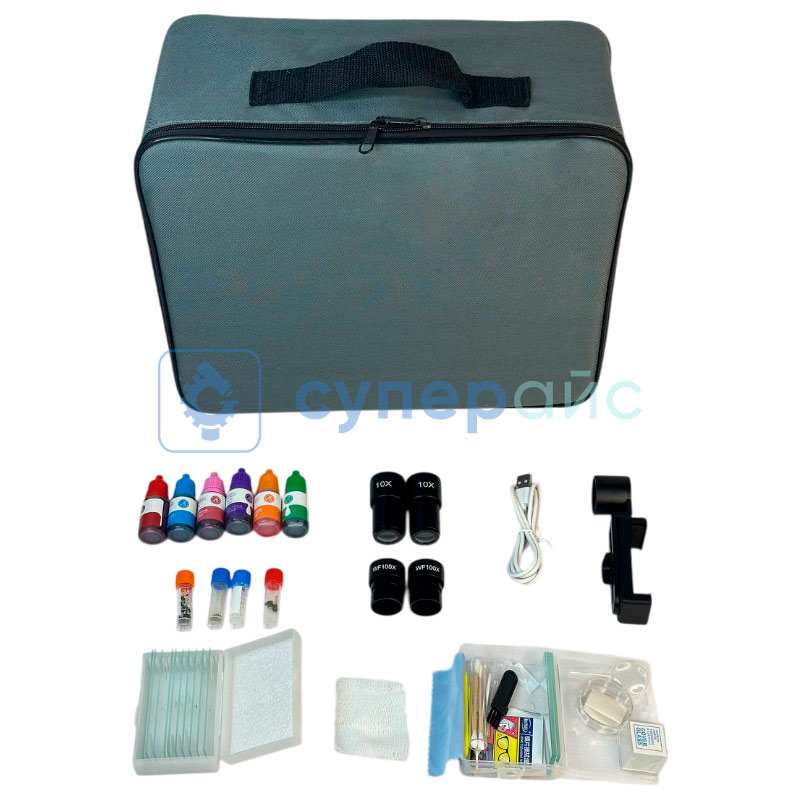 Лабораторный учебный микроскоп Damingzhi 10000x (4 объектива) фото 4