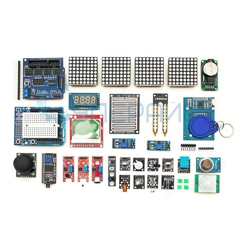 Набор Arduino Starter Kit UNO R3 с модулем реле (расширенный) и 19 уроками в среде Scratch