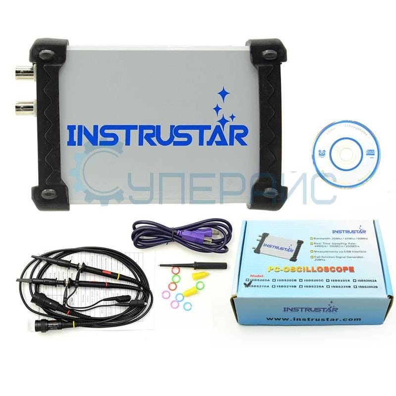 Цифровой осциллограф Instrustar ISDS210A (2 канала х 40 МГц)