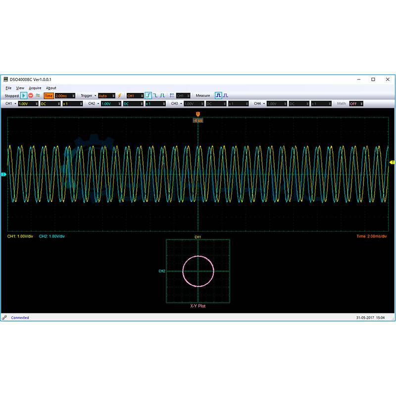 Запоминающий осциллограф Hantek DSO4204C (4 канала, 200 МГц)