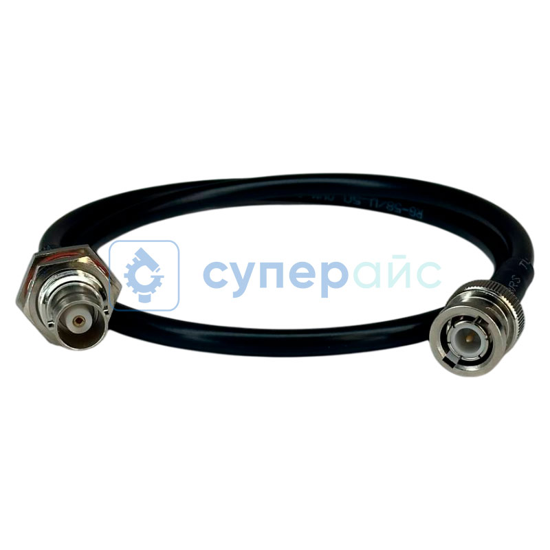 Коаксиальный кабель RG58 BNC Male - BNC Female (0,5 м) фото 1