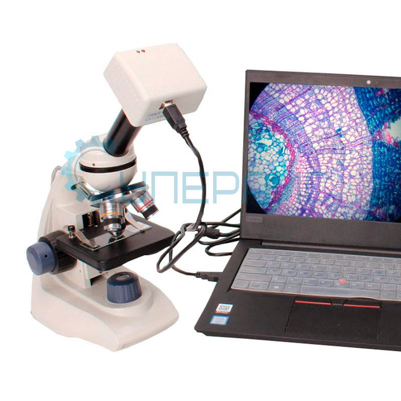 Учебный микроскоп JNOEC AS1 2000X с камерой-окуляром