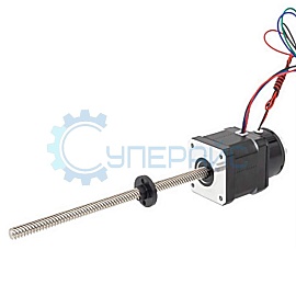 Шаговый мотор с винтом и тормозом UMot 42HSC4409-150N12SC-300 (NEMA 17) фото