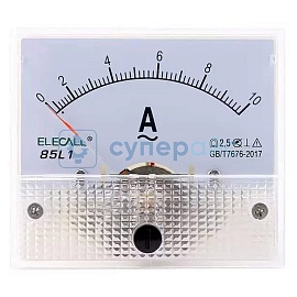 Стрелочный амперметр ELECALL 85L1-10 А фото