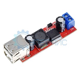 Понижающий преобразователь LM2596 с двойным USB портом фото