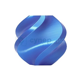 Нить для 3D принтера Bambu Lab PLA Silk синий шелк, с лотком фото