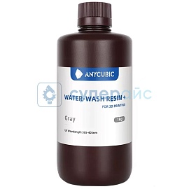 Светоотверждаемая смола Anycubic Water Wash Resin+, серая, 1 кг фото