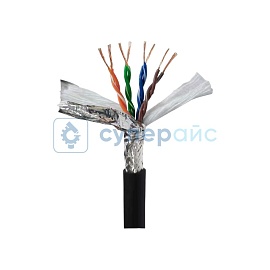 Черный экранированный кабель Yilan Ethernet 8 жильный (100 м) фото