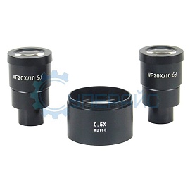 Комплектующие для микроскопов Saike Digital с насадкой (линзой Барлоу) 0.5X и окулярами WF20X/10 фото