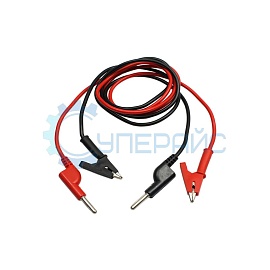 Провода для источника питания 1500 В, 10 А (банан + крокодил) фото