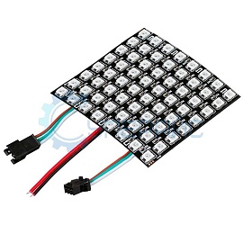 Матрица 8х8 адресных RGB светодиодов WS2812B фото