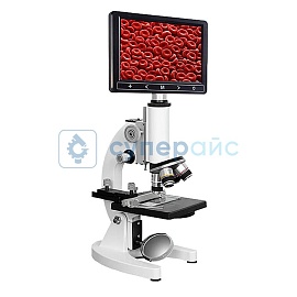Цифровой учебный биологический микроскоп FZU 12 с 5-дюймовым дисплеем фото