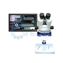 Микроскоп тринокулярный Crystallite ST-7045 с HDMI камерой и дисплеем фото