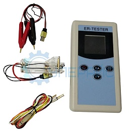 Тестер аккумуляторов ER-1E с щупами, зажимами Кельвина и держателем аккумулятора фото