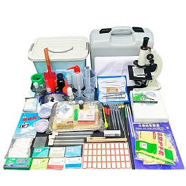 Биологическая микролаборатория с микроскопом 1600X и микропрепаратами фото