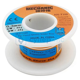 Припой MECHANIC HX-T100 Sn63/Pb37 (0.3 мм, 42 г) фото