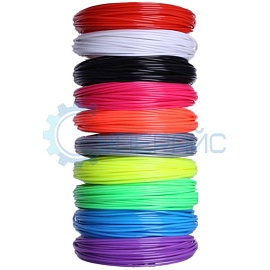 Набор PCL пластика для 3D ручки из 10 цветов (50 метров) фото