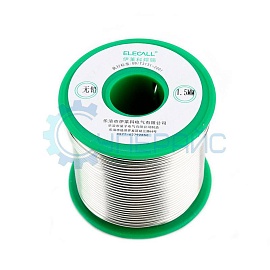 Припой бессвинцовый с канифолью (олово Sn 99.3%, ELECALL, 1.5 мм, 450 г) фото