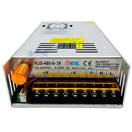 Источник питания Hangjiasheng HJS-480-0-24 (24В, 20А) с индикацией напряжения и тока фото