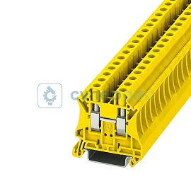 Желтая проходная клемма СТЭЗ КНВ 6-2-Ж фото