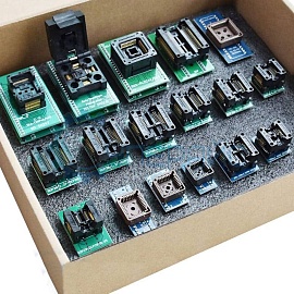 Переходники для программирования микросхем с PLCC IC экстрактором (набор 18 в 1) фото