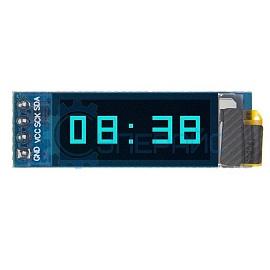 Дисплей OLED 0.91 дюйма, I2C, синий (модуль для Arduino) фото