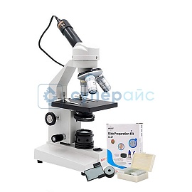 Учебный монокулярный микроскоп Motic SFC-201FLEDA 16 с электронным окуляром фото
