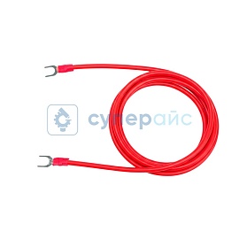 Вилочная клемма 6 мм, сечение 6 мм 1 метр красный фото