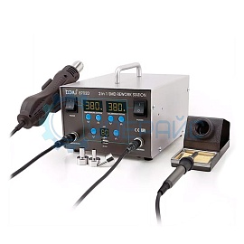 Паяльная станция Baku BA-8702D 2 в 1 с паяльником и феном, 700 Вт фото