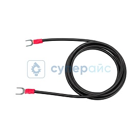 Вилочная клемма 6мм, сечение 4мм 1 метр черный фото